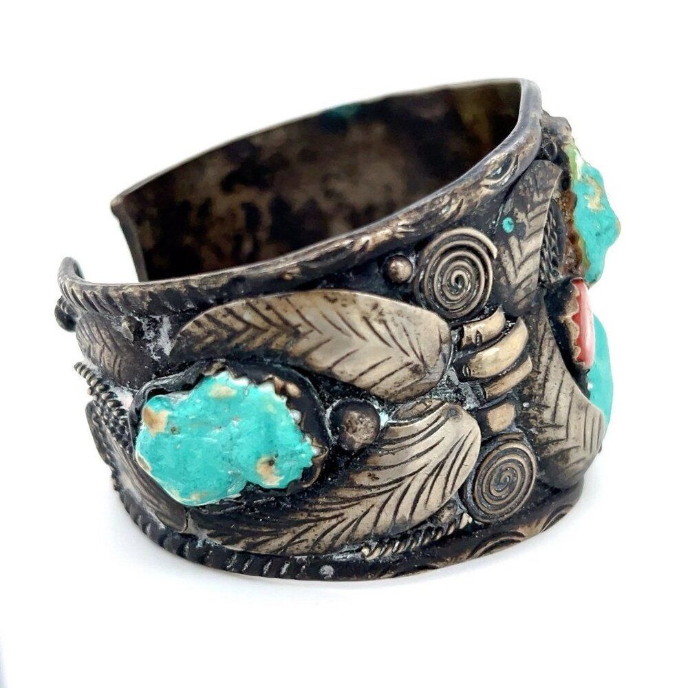 Huge Silver Plated Cuff - image 3